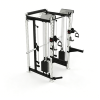 Machine Smith tout-en-un avec système de câbles croisés doubles et pile de poids, cage à squats robuste, équipement de fitness complet pour salle de sport et studio