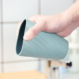 Simple Creative Round Mouthwash Cup Solid Color Thickened Plastic Toothbrush Cup For Household Use - Product Image 3