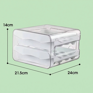 Trong suốt PET + PP tủ lạnh trứng Giá ngăn kéo-phong cách Stackable hộp lưu trữ hai lớp trứng lưu trữ container lưu trữ hộp - Product Image 2