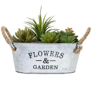 Pot for gardening metal flower pot galvanized flower pot