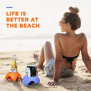 Beach Drink Cup Holders Outdoor Beach Sand Coasters Multifunctional Beverage Beer Storage Holder