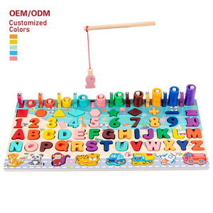 Nouvel arrivage <span class=keywords><strong>de</strong></span> planche en bois 7 en 1 <span class=keywords><strong>de</strong></span> formes d'animaux occupés, planche à chiffres Montessori, <span class=keywords><strong>jeu</strong></span> <span class=keywords><strong>de</strong></span> pêche amusant et créatif pour les enfants - Product Image 1