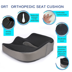 Alívio ergonômico Cauda Vértebra Pressão Respirável Mesh Cover Soft Memory Foam Cóccix Ortopédico Car Office Cadeira Almofadas do assento - Product Image 6