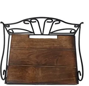 Soporte de Pared Metálico Premium para Madera, Ideal para Cocina, Sala de Estar, Oficina, Almacenamiento de Libros, Decoración, Plantas, Soporte Resistente y Elegante para Hogares Indios - Product Image 4