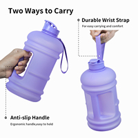 Bouteille d'eau sport Tritan sans BPA de 2,2 L avec marqueur de temps, grande capacité, pour boire directement, sûre et écologique, pour adultes, gym et activités de plein air