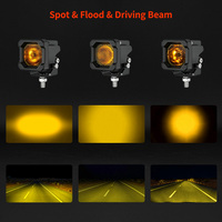 Projecteur Cube Étanche IP68 12V 24V 2 Pouces à Faisceau Concentré, Diffusé et de Conduite pour Camions 4x4, Motos, UTV, Motoneiges
