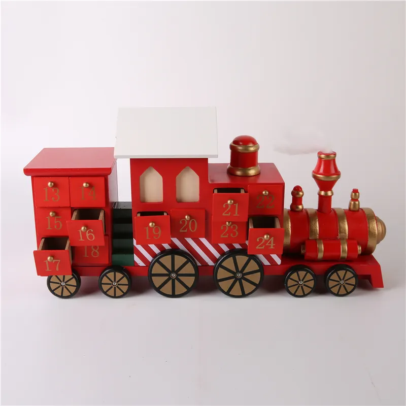 Home Tafel Decor Kerst Adventskalender Kerst Houten Adventskalender Trein Hout Truck