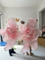 Fleurs artificielles géantes faites à la main pour Noël, mariage, décoration de scène, couleur et taille personnalisables