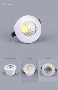 High Quality 1W 3W LED <b>Spotlight</b> Dimmable Rotatable Ceiling Light Recessed Installation Modern Living Room Aluminum Body - Product Image 3