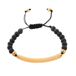 Bracelet tendance réglable en acier inoxydable plaqué or et argent, gravé à la main avec un texte inspirant, pour unisexe, anniversaire - Product Image 1