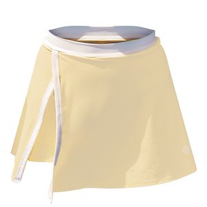 Celana pendek atletik ringan pinggang tinggi rok tenis warna kontras desain Gym rok dengan kantong - Product Image 3