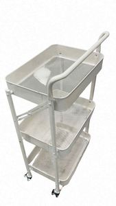 Modern Stainless Steel <b>Foldable</b> <b>Cart</b> <b>Foldable</b> Kitchen Gadgets 3 Layers Sample Available Easy Bulk Order Premium Folding <b>Cart</b> - Product Image 2