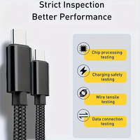Cargador Rápido de 60W, Tipo C a Tipo C, Cables de 1M, 2M, 3M, Cable de Datos con Carga Rápida PD para iPhone 15, 16, 17 Pro Max, Xiaomi, Samsung, Huawei
