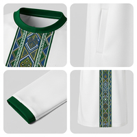 Certificat CE, Thobe de sport musulman élastique et flexible, design football, Jalabiya islamique, tissu à séchage rapide et anti-humidité