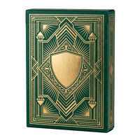 Cartes à Jouer de Luxe Personnalisées en Feuille d'Or, Boîte Cadeau de Poker Premium Imprimée, Recyclable, Finition UV Double Face pour la Famille
