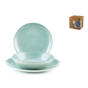 Set di Stoviglie Aurora 18 Pezzi in Melamina Blu per Uso Quotidiano - Product Image 1