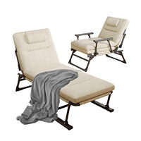 Chaise longue pliante d'extérieur portable au design moderne en Oxford 600D et acier, idéale pour le camping et les plages