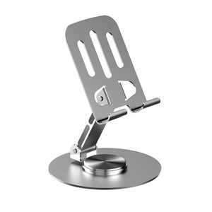 All Metal Phone Holder 360 Degree <b>Rotating</b> Adjustable Height <b>Desk</b> Stand For Apple IPhone - Product Image 2
