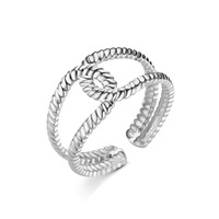 Anillo de Acero Inoxidable Plateado Dorado con Incrustaciones de Diamantes de Imitación en Varias Filas para Hombre y Mujer, Regalo de Aniversario de Bodas para Parejas