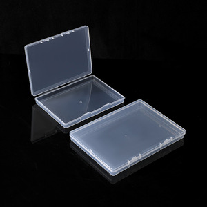Transparent Pp Plastic Storage Box Rectangle 15.6x11.3x1.7Cm With Lid For Jewelry Spare Parts Hardware Packaging - Product Image 2
