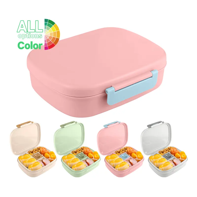 Bambini Bento Lunch Box 5 scomparti Bento Box per bambini contenitori per il pranzo divisi contenitori per il pranzo della scuola facili da aprire per ragazze dei ragazzi
