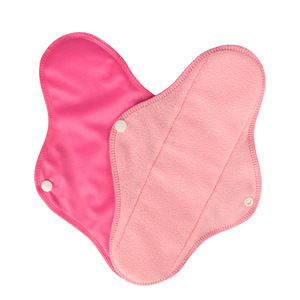 Kit de 4 <span class=keywords><strong>serviettes</strong></span> hygiéniques réutilisables en tissu respirant avec ailettes pour femmes, usage menstruel et incontinence urinaire, douces et super absorbantes - Product Image 6