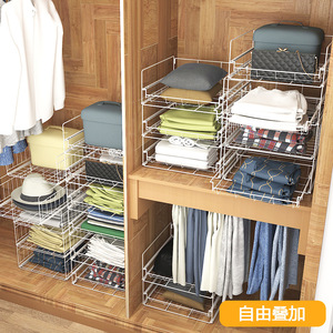 Estante extraíble apilable para armarios y roperos, organizador de ropa con múltiples compartimentos para dormitorios - Product Image 2