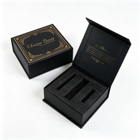 Boîtes cadeaux rigides magnétiques de luxe, boîte d'emballage personnalisée avec logo imprimé, insert en mousse EVA pour flacon de parfum, ensembles d'échantillons de parfum