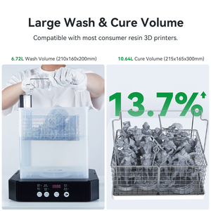Station de lavage et de durcissement Creality UW-03 <span class=keywords><strong>2</strong></span> en 1, machine à résine pour imprimante 3D, mise à niveau 405 nm, boîte rotative de durcissement UV pour LCD/DLP/SLA - Product Image 3