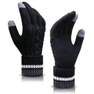 Womens Winter Warm Touch Screen Texting Knit Wool Cold Weather Gloves