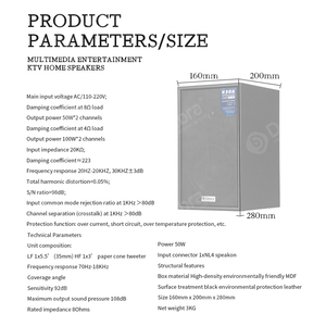 Debra Âm Thanh Rõ Ràng Giọng Nói! Loa Karaoke Với Bộ Khuếch Đại Công Suất Được Sử Dụng Cho Bộ Trộn Micro Không Dây, Hát Loa Đa Phương Tiện - Product Image 6