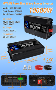 MYAMi 5000W 6000W 8000W 10000W 12V 24V vers 220V Onduleur à Onde Sinusoïdale Pure Haute Fréquence pour Voiture, Maison et Camping - Product Image 2