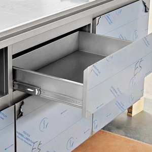Bureau d'accueil é<span class=keywords><strong>l</strong></span>égant, écologique, imperméable, en acier inoxydable, forme personnalisée, éclairage LED, fabrication artisanale professionnelle pour hôtel - Product Image 2
