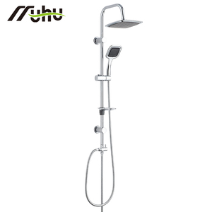 Ensemble de douche sanitaire complet en acier inoxydable, kit de douche à effet pluie pour hôtel et <span class=keywords><strong>appartement</strong></span> avec robinet d'eau chaude et froide - Product Image 4