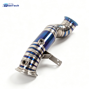 ท่อดาวน์ไปป์ไทเทเนียมอัลลอยคุณภาพสูงสำหรับ Mercedes Benz C200 C250 C300 W205 M274 2.0T แบบไหลเวียนสูง ติดตั้งง่ายโดยการยึดแบบ Direct Bolt-on - Product Image 4