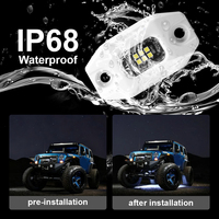 Lumières LED RGB pour éclairage sous châssis de voiture 6500K, décoratives, ambiance, lumières de roche