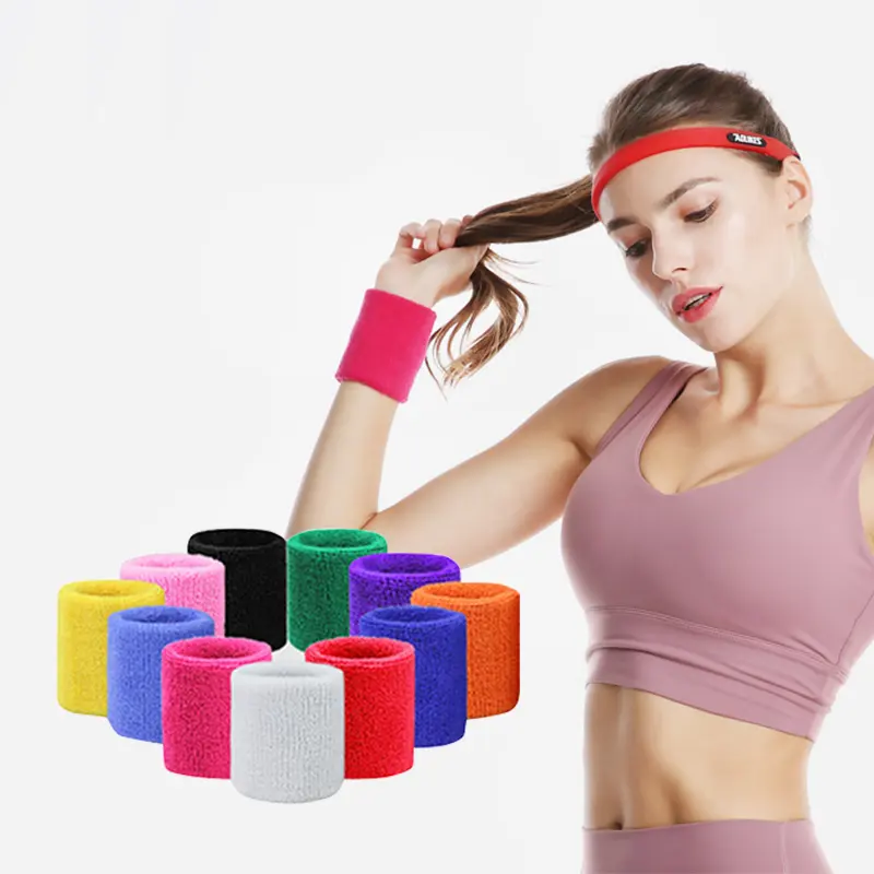 Wholesale Cheap Toweling Wristband Sports Sweatband