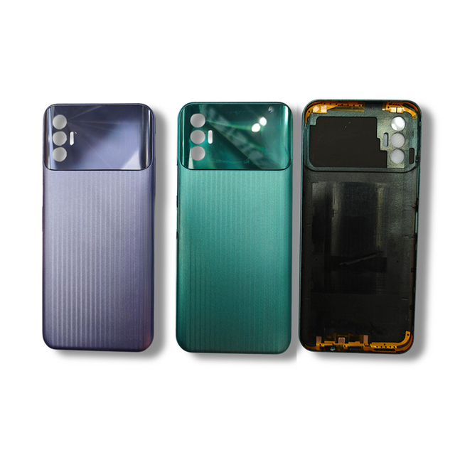 For TECNO SPARK 8P KG7 8 8C KG5K Pro Mobile Phone Back Cover Rear Housing Replacement Battery Door Glass Panel Shell