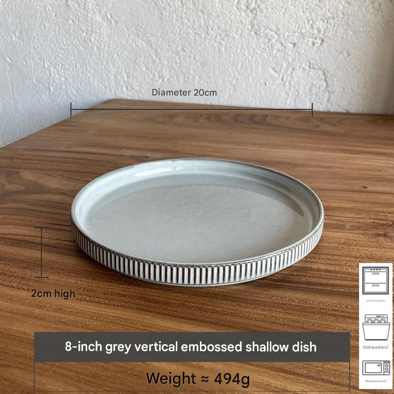 Gris: plato de 8 pulgadas