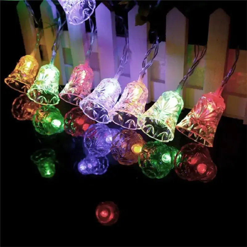Indoor Led Fee Lichtslingers Batterij Kerst Decoratie Ramadan Boom Jingle Bell String Lampjes