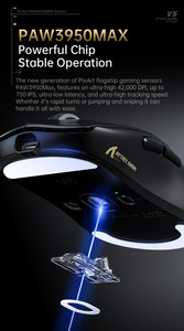 ATTACK SHARK V5 Ratón inalámbrico Ligero PAW3950 Juego de oficina Tres modos BT Ratón 8K con cable - Product Image 3