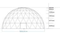 Tente dôme géodésique transparente pour salon professionnel, isolée, pour 4 personnes, ronde, hôtel, 6 m