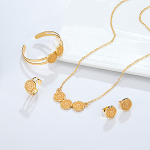 Nhà Máy Bán Buôn Thời Trang Stud Bông Tai Vòng Cổ <span class=keywords><strong>Bangle</strong></span> <span class=keywords><strong>Set</strong></span> Cho Trẻ Em Nhỏ Mạ Vàng Trang Sức <span class=keywords><strong>Set</strong></span> - Product Image 6