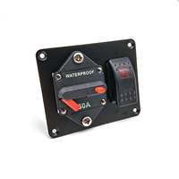 Panel de disyuntor de montaje en superficie de encendido y apagado con interruptor basculante LED rojo A para Boa