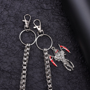Cadena de cintura de aleación de zinc de una sola capa con colgante de fantasma de dibujos animados, estilo hip hop para hombre, accesorio de joyería para uso diario. - Product Image 3