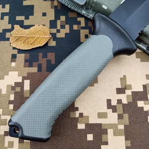 Cuchillo de caza y camping BG-9 para exteriores, DIY OEM, con hoja de acero 8Cr13Mov, mango de goma, cuchilla fija de rescate y funda. - Product Image 4