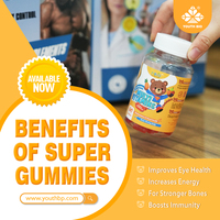 Gommes multivitaminées pour adolescents : soutien immunitaire et santé osseuse – Complément alimentaire prêt à expédier – 60 gommes