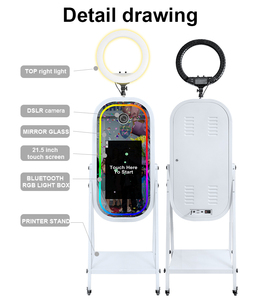 Nouvelle cabine de <span class=keywords><strong>photo</strong></span> à miroir magique portable conçue avec cadre LED cabine de <span class=keywords><strong>photo</strong></span> à miroir de beauté avec étui de vol - Product Image 3
