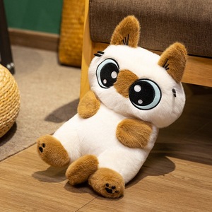 Peluche de Gato Siamés de Fábrica, Juguete de Peluche Suave, Muñeco de Animal Realista, Almohada para Abrazar, Lindo Peluche de Gato Siamés para Niños - Product Image 3