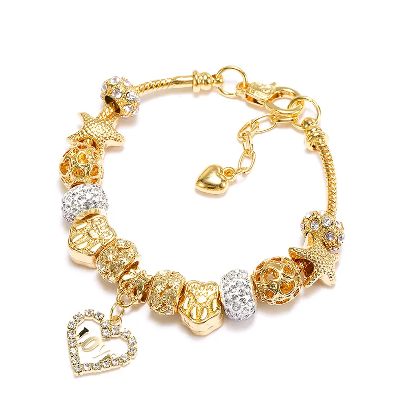 HOVANCI Luxus design Frauen Armband Gold farbe Perlen Armband Silber Kristall Charme Armband für Frauen